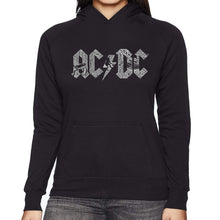 Load image into Gallery viewer, AC/DC - Women&#39;s Word Art Hooded Sweatshirt