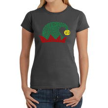 Load image into Gallery viewer, Christmas Elf Hat - Women&#39;s Word Art T-Shirt