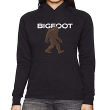 Load image into Gallery viewer, Bigfoot - Women&#39;s Word Art Hooded Sweatshirt