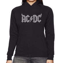 Load image into Gallery viewer, ACDC Classic Horns Logo  - Women&#39;s Word Art Hooded Sweatshirt