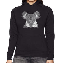 Load image into Gallery viewer, Koala - Women&#39;s Word Art Hooded Sweatshirt