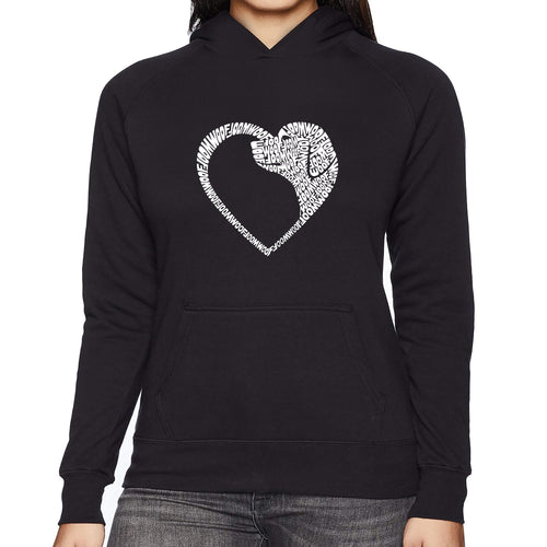 Dog Heart - Women's Word Art Hooded Sweatshirt