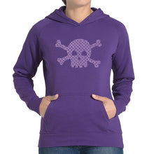 Load image into Gallery viewer, XOXO Skull  - Women&#39;s Word Art Hooded Sweatshirt