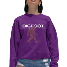 Load image into Gallery viewer, Bigfoot - Women&#39;s Word Art Crewneck Sweatshirt