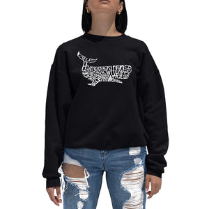 Humpback Whale -  Women's Word Art Crewneck Sweatshirt