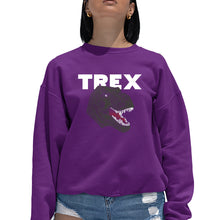Load image into Gallery viewer, T-Rex Head  - Women&#39;s Word Art Crewneck Sweatshirt