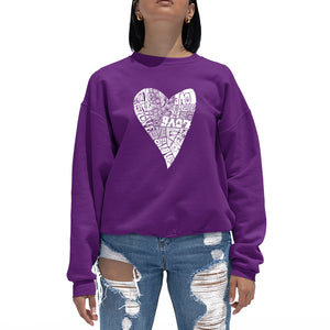 Lots of Love - Women's Word Art Crewneck Sweatshirt