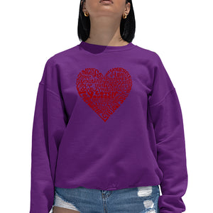 Love Yourself - Women's Word Art Crewneck Sweatshirt
