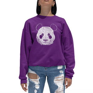 Panda - Women's Word Art Crewneck Sweatshirt
