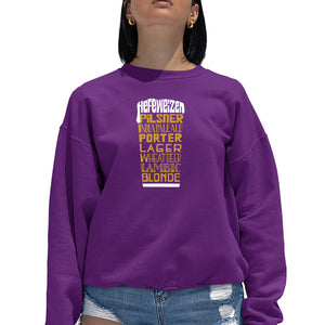 Styles of Beer  - Women's Word Art Crewneck Sweatshirt