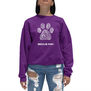 Rescue Mom -  Women's Word Art Crewneck Sweatshirt