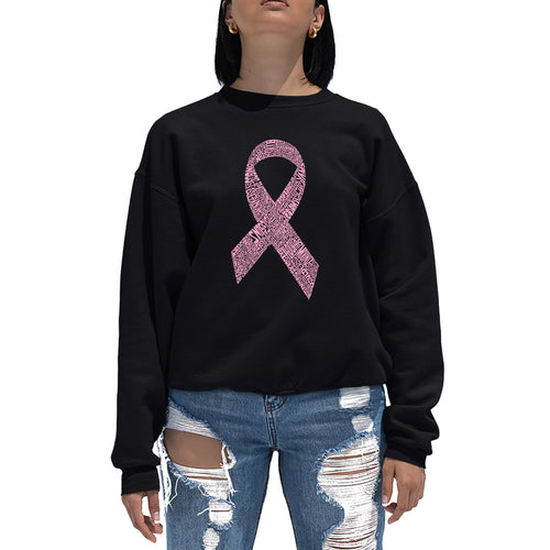 CREATED OUT OF 50 SLANG TERMS FOR BREASTS - Women's Word Art Crewneck Sweatshirt