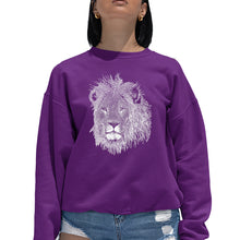 Load image into Gallery viewer, Lion  - Women&#39;s Word Art Crewneck Sweatshirt