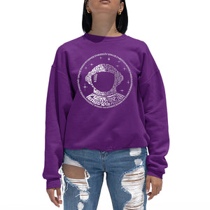 I Need My Space Astronaut - Women's Word Art Crewneck Sweatshirt
