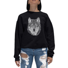 Load image into Gallery viewer, Wolf - Women&#39;s Word Art Crewneck Sweatshirt