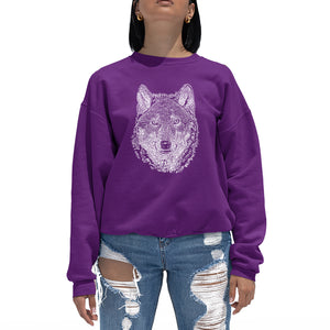 Wolf - Women's Word Art Crewneck Sweatshirt