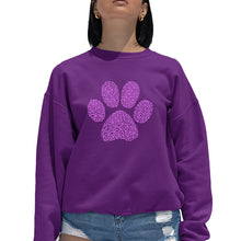 Load image into Gallery viewer, XOXO Dog Paw  - Women&#39;s Word Art Crewneck Sweatshirt
