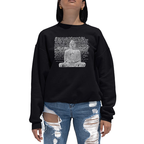Zen Buddha - Women's Word Art Crewneck Sweatshirt