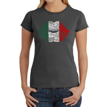 Load image into Gallery viewer, Latina Lips  - Women&#39;s Word Art T-Shirt