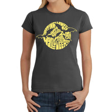 Load image into Gallery viewer, Halloween Bats  - Women&#39;s Word Art T-Shirt