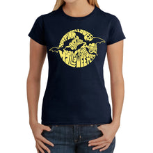 Load image into Gallery viewer, Halloween Bats  - Women&#39;s Word Art T-Shirt