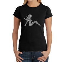 Load image into Gallery viewer, Mudflap Girl Keep on Truckin -  Women&#39;s Word Art T-Shirt