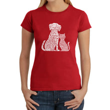 Load image into Gallery viewer, Dogs and Cats  - Women&#39;s Word Art T-Shirt