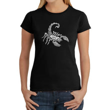 Load image into Gallery viewer, Types of Scorpions -  Women&#39;s Word Art T-Shirt