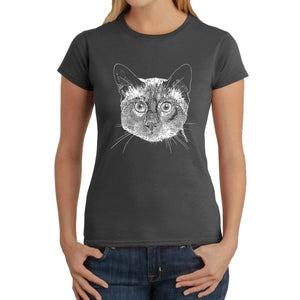 Siamese Cat  - Women's Word Art T-Shirt