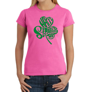 St Patricks Day Shamrock  - Women's Word Art T-Shirt