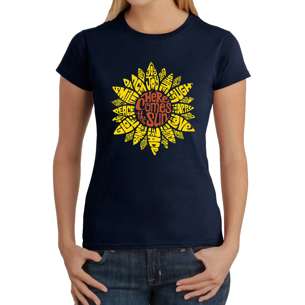 Sunflower - Women's Word Art T-Shirt – LA Pop Art