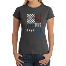 Load image into Gallery viewer, Support our Troops  - Women&#39;s Word Art T-Shirt