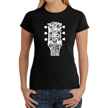 Load image into Gallery viewer, Guitar Head Music Genres  - Women&#39;s Word Art T-Shirt