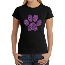 Load image into Gallery viewer, XOXO Dog Paw  - Women&#39;s Word Art T-Shirt