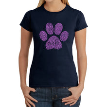 Load image into Gallery viewer, XOXO Dog Paw  - Women&#39;s Word Art T-Shirt