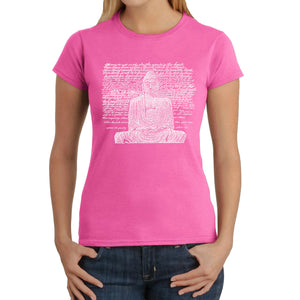 Zen Buddha - Women's Word Art T-Shirt