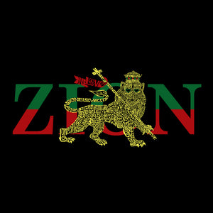Zion One Love - Women's Raglan Baseball Word Art T-Shirt