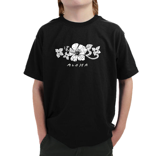 ALOHA - Boy's Word Art T-Shirt