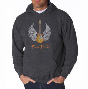 LYRICS TO FREE BIRD - Men's Word Art Hooded Sweatshirt