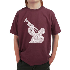 ALL TIME JAZZ SONGS - Boy's Word Art T-Shirt