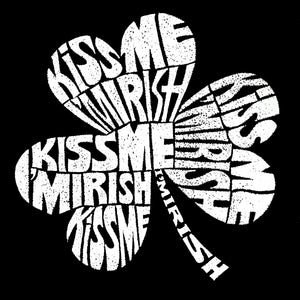 KISS ME I'M IRISH - Women's Word Art V-Neck T-Shirt