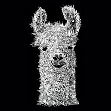 Load image into Gallery viewer, LA Pop Art Girl&#39;s Word Art Long Sleeve - Llama