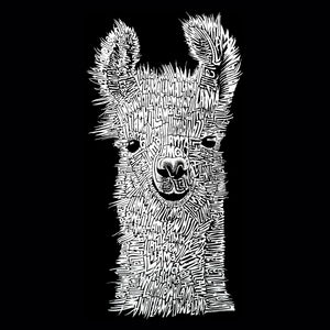 Llama - Girl's Word Art Crewneck Sweatshirt