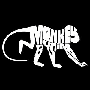 LA Pop Art Boy's Word Art Hooded Sweatshirt - Monkey Business