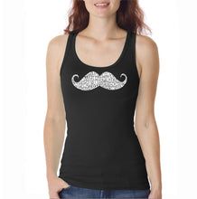 Load image into Gallery viewer, WAYS TO STYLE A MOUSTACHE  - Women&#39;s Word Art Tank Top