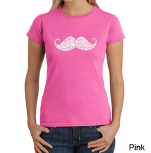 Load image into Gallery viewer, WAYS TO STYLE A MOUSTACHE - Women&#39;s Word Art T-Shirt