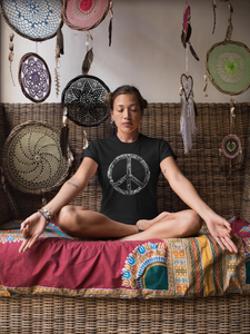 THE WORD PEACE IN 77 LANGUAGES - Women's Premium Blend Word Art T-Shirt