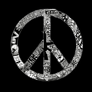PEACE, LOVE, & MUSIC - Women's Word Art Hooded Sweatshirt