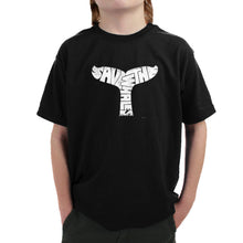 Load image into Gallery viewer, SAVE THE WHALES - Boy&#39;s Word Art T-Shirt
