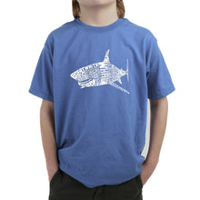 Load image into Gallery viewer, SPECIES OF SHARK - Boy&#39;s Word Art T-Shirt